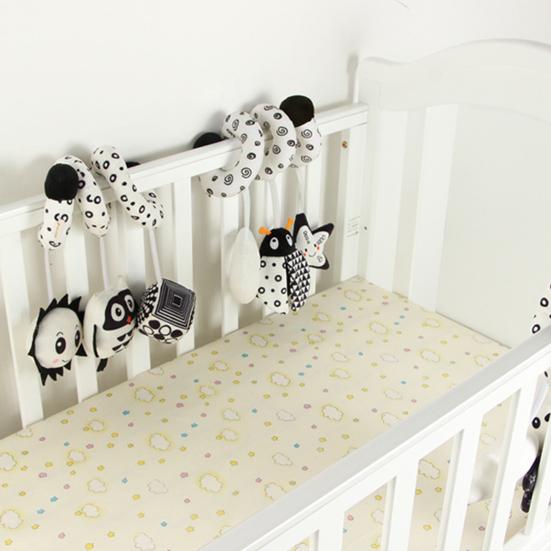 Погремушка для кроватки в мультяшной форме, сенсорное обучение, мягкая детская кроватка, подвесная погремушка для новорожденных