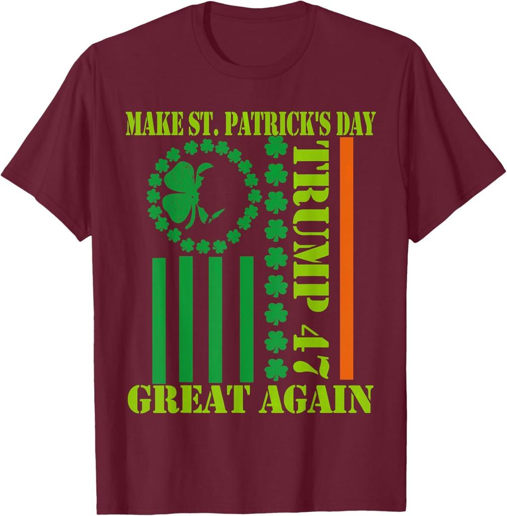 Make St Patrick's Day Great Again Shamrock Trump Unisex T-Shirt