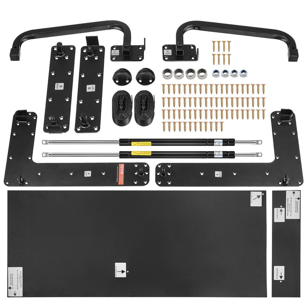 VEVOR Murphy Bed Kit, Full Size, Deluxe DIY Wall Bed Mechanical Hardware Kit, Pneumatic Lever Heavy Duty Bed Frame Support
