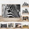 Черно-белые линии, животные, холст, картины, абстрактные постеры и принты в виде зебры, куадрос, настенные художественные фотографии, домашний декор, без рамки