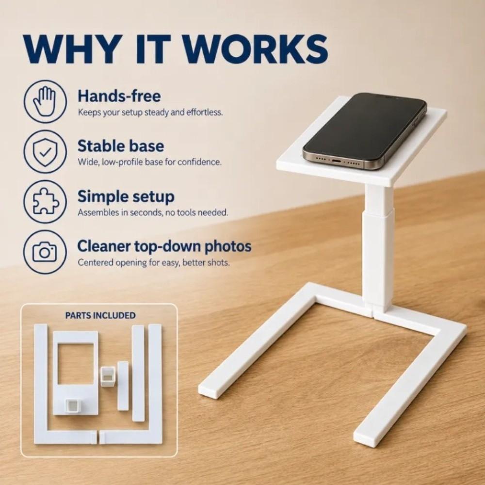 U-Shaped Open Base Coin Photography Stand Overhead Shooting Stand Overhead Top Down Shooting