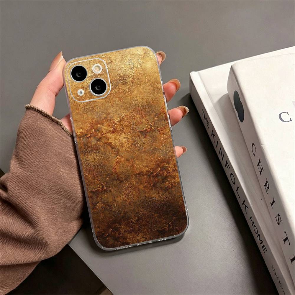 Ржавый чехол в индустриальном стиле для iPhone 17, 16, 15, 14, 13, 12, 11 Plus, Pro Max Мягкая прозрачная крышка