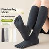 Female Autumn Deodorant Wicking Sweat Five Finger Calf Cotton Socks