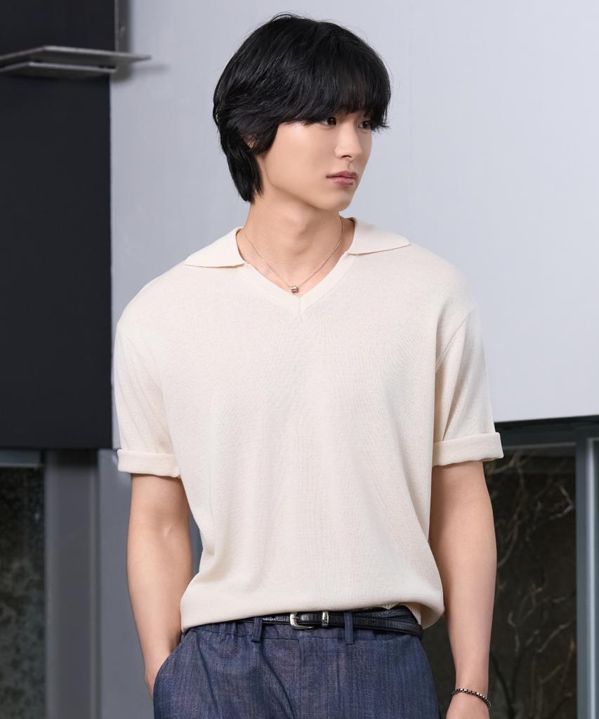 HYOJI 26 SS Стираемый Лен Открытый Воротник Укороченный Вязаный Топ (6 цветов)