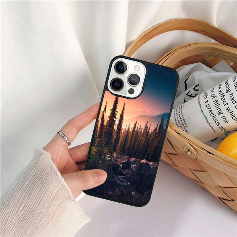 Аниме Природный Пейзаж Чехол для Телефона Для iPhone 17 Air 16 15 14 11 12 13 Pro MAX Plus coque Чехол Оболочка