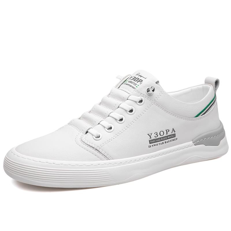 FashionNew Модные мужские классические кроссовки высокого качества Мужские туфли на плоской подошве Кожаные скейт-кеды Мужские удобные повседневные кроссовки для ходьбы на открытом воздухе