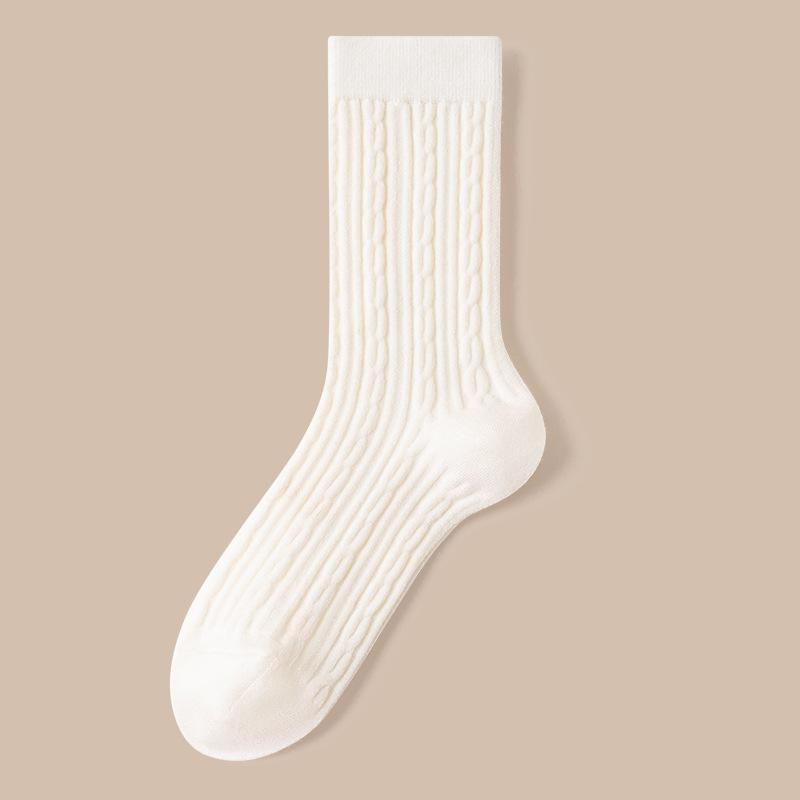 Куча носков женские весенние и осенние чулки средней длины чулки полосатые дышащие месячные носки