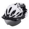 Integrated Cycling Helmet With Magnetic Snap-on Visor Rear LED Light Unisex Mountain Bike Half EPS Foam CE CPSC