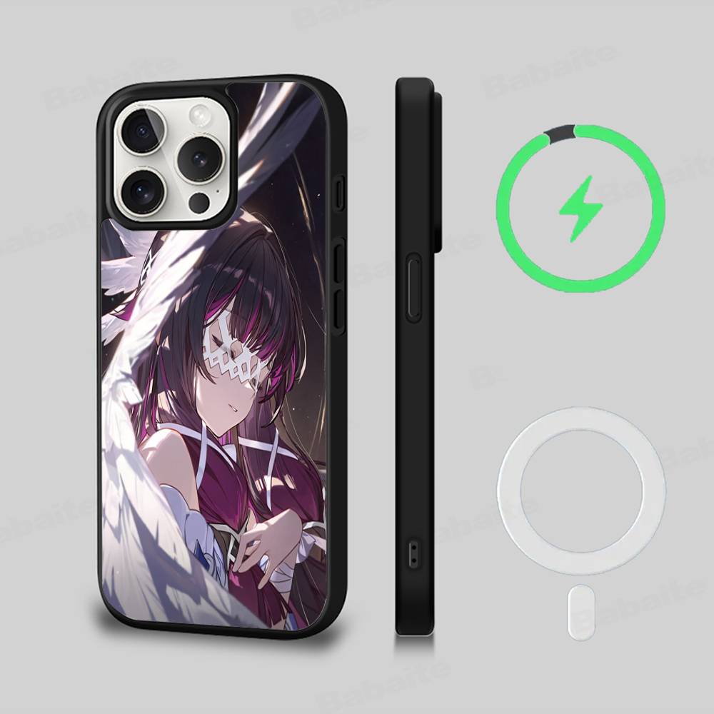 Чехол для телефона Genshin Impact Коломбина Магнитный Беспроводная зарядка Для iPhone 17 16 15 14 Plus 13 12 11 Pro Max