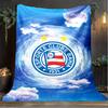 1PC Esporte Clube Bahia Sports Club Emblem Printed Soft Flannel Blanket Throw for Adult Bedroom Living Room Sofa Camping Fan gifts Christmas Gifts