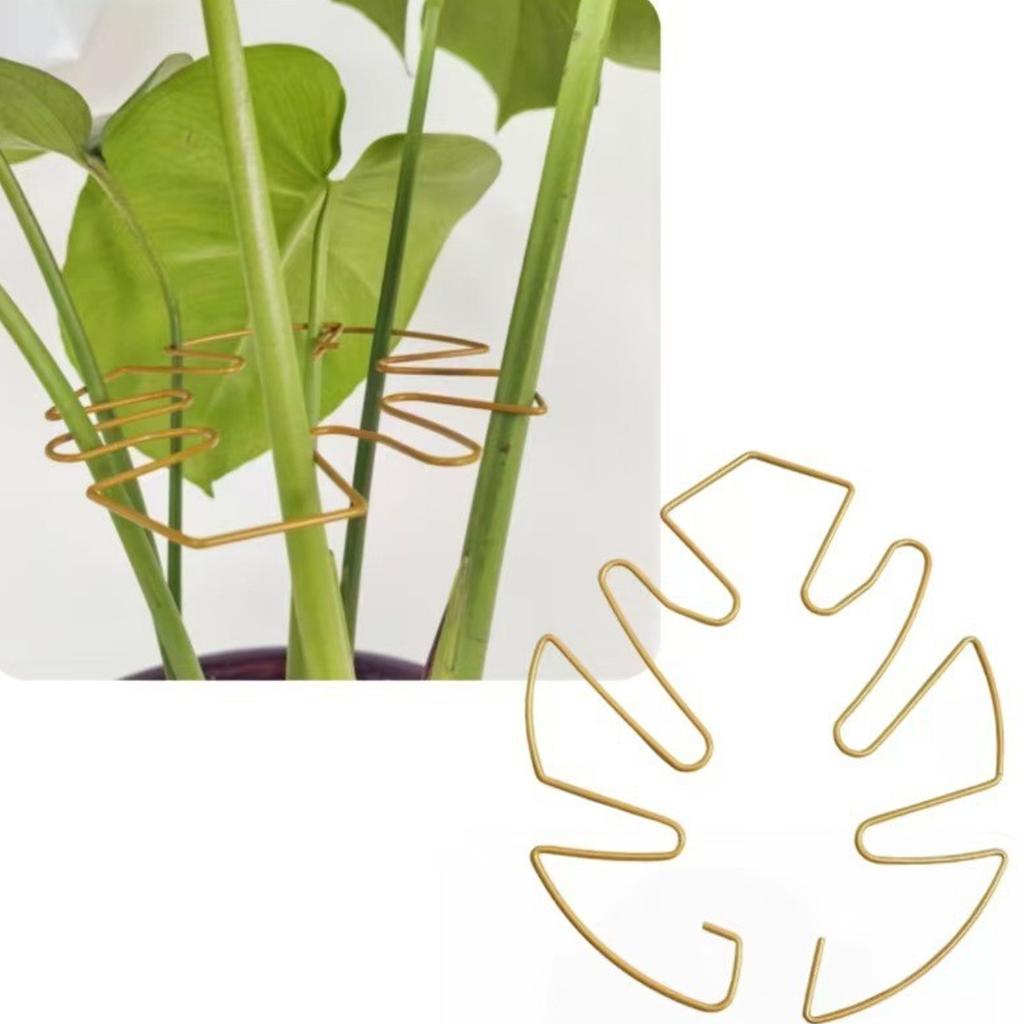 Прочная металлическая подставка для растений для комнатных и уличных цветочных горшков, надежная фиксация в грунте, декоративный садовый колышек