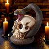Backflow Incense Burner Snake and Skull