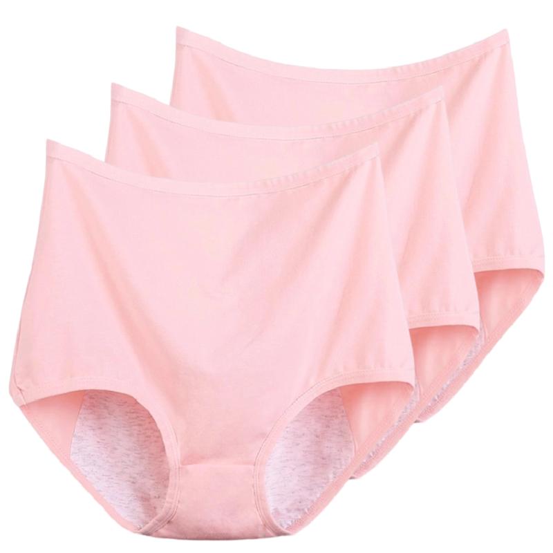 3Pieces/Lot Ladies' Panties Menstrual Leak-proof Underwear Physiological Pants Women's Briefs Plus Size XL XXL 3XL 4XL 5XL 6XL