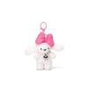 Necklace Pearl Bow Rabbit Plush Key Chain Bag Pendant Toy Doll Cute Kids Gift