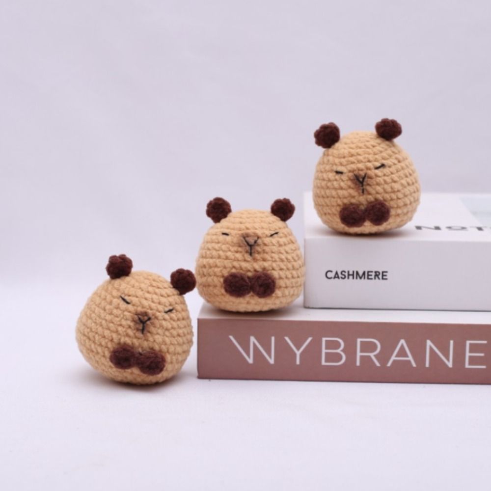 Handmade Knitted Doll Keychains Cartoon Handbag Decor Kawaii Car Key Ring Gifts