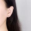 Ins Wind Bead Earrings Women's Ear Buckles Niche Design Zircon Sweet Cool Earrings Small Daily Commute