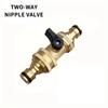 3/4" Brass Ball Valve Quick Connector - EU Thread Bidirectional Flow for Car Wash & Garden Hoses, Leakproof with Rubber Gaskets