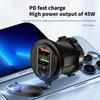 Макс. 83 Вт Розетка для зарядки телефона 45 Вт PD+QC3.0 Быстрая зарядка 22,5 Вт Двойной USB+Type C Выход 3 порта Адаптер питания Водонепроницаемый 12 В-24 В
