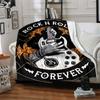 1pc Rock N Roll Guitar Blanket Soft All Season Throw with Vibrant Design, Perfect for Home, Travel, and Gifts, Ideal for Naps and Camping