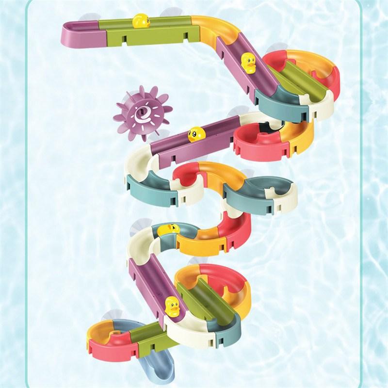 Гонка Сборка игрушек для ванной DIY Water Spray Toy Сборка трека для ванной комнаты