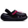 Crocs Crush Clog Classic Crush Cool Black Sweetheart Подарочная коробка EVA Сладкая Крутая Девочка Удобная и Универсальная Обувь с Отверстиями Унисекс Черный