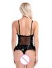 European and American new sexy temptation patent leather lace sexy close-fitting waist shaping sex underwear