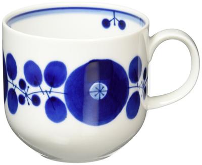 Кружка Hakusan Porcelain, Венок из голубых цветов, Прибл.. 8,7 x 8,2 см, 360 мл, Керамика Хасами, Сделано в Японии