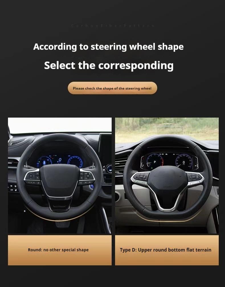 For Subaru Brz Wrx Xv Ascent Forester Outback Impreza Legacy Car AntiSlip Carbon Fiber Leather Ultrathin Steering Wheel Cover ss1
