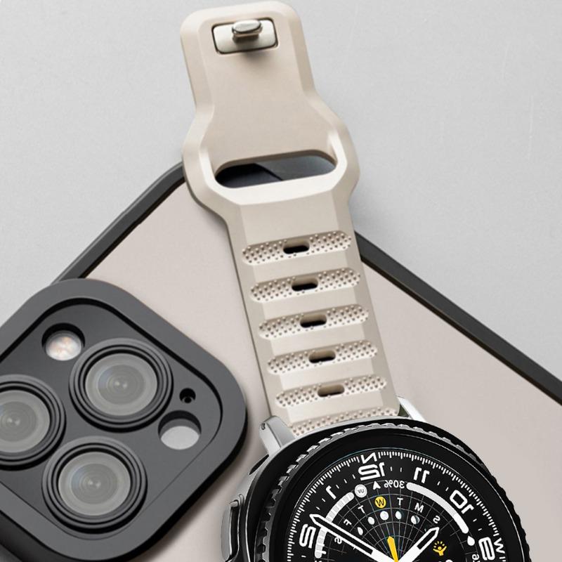 Силиконовый ремешок без зазоров для Samsung Watch 8 40/44 мм 8 Classic 46 мм Ремешки для Galaxy Watch Ultra(2025) Аксессуары для браслетов
