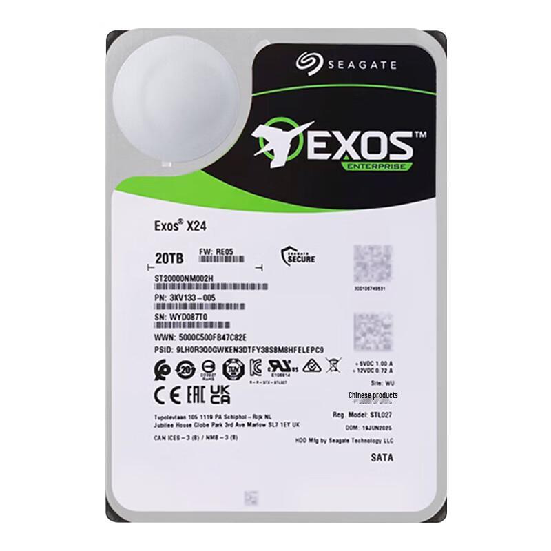 Seagate Exos X24 Enterprise SATA Hard Drive