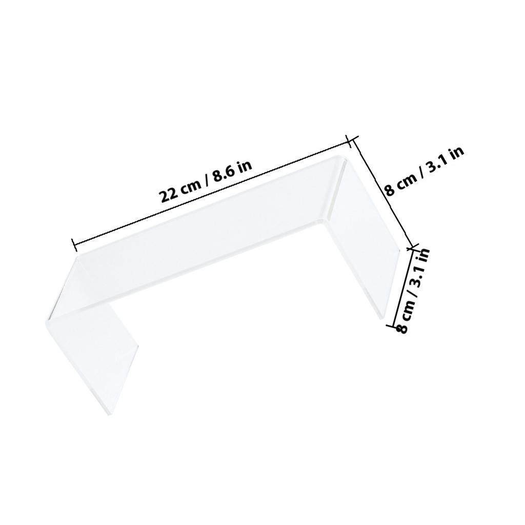 3 шт. Акриловые подставки для демонстрации обуви Прозрачные U-образные стеллажи для хранения Ювелирных изделий Косметики Коллекций Выставочная витрина Маленькие