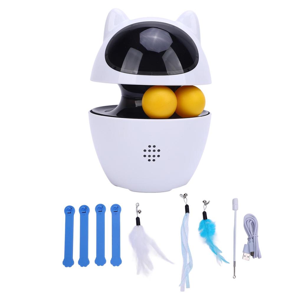 Interactive Cat Toy 3 Rotation Modes Smart Automatic Cat ExerciseToy for Multi Cat Homes