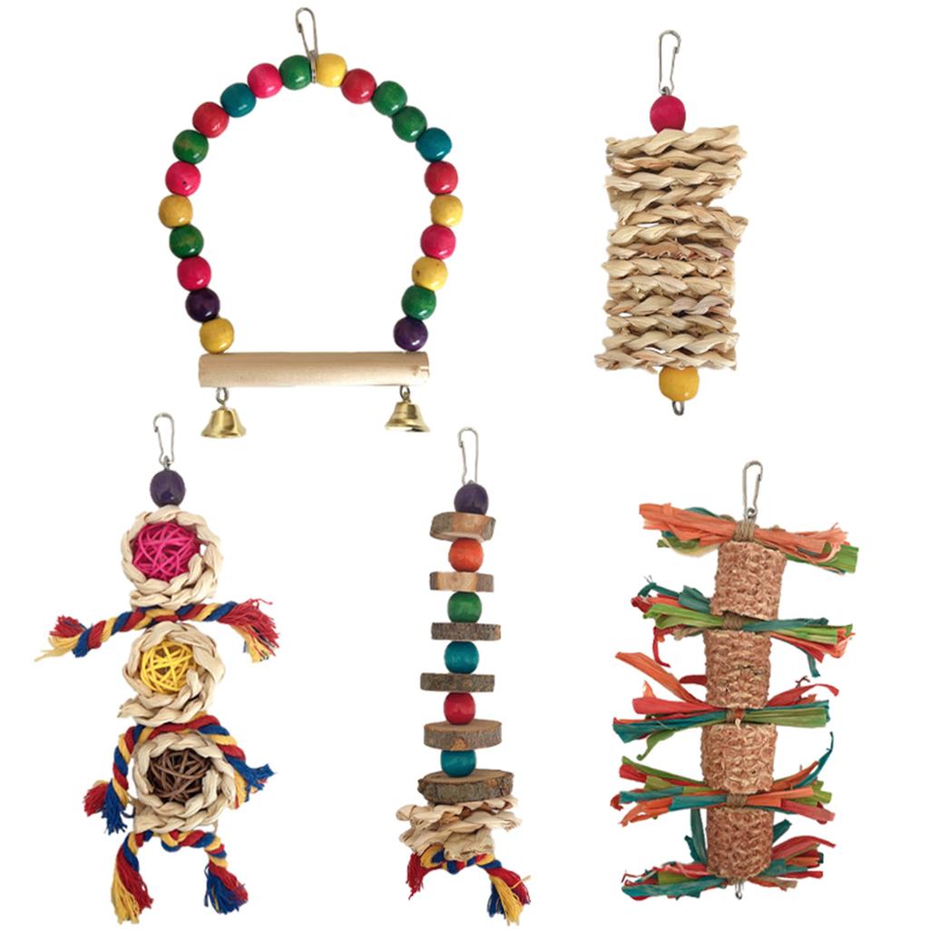 Клетка для попугаев, лестница, качели, деревянные качели, игрушка из ротанга, стоячие принадлежности, обучающие мосту, стоячие принадлежности для попугаев