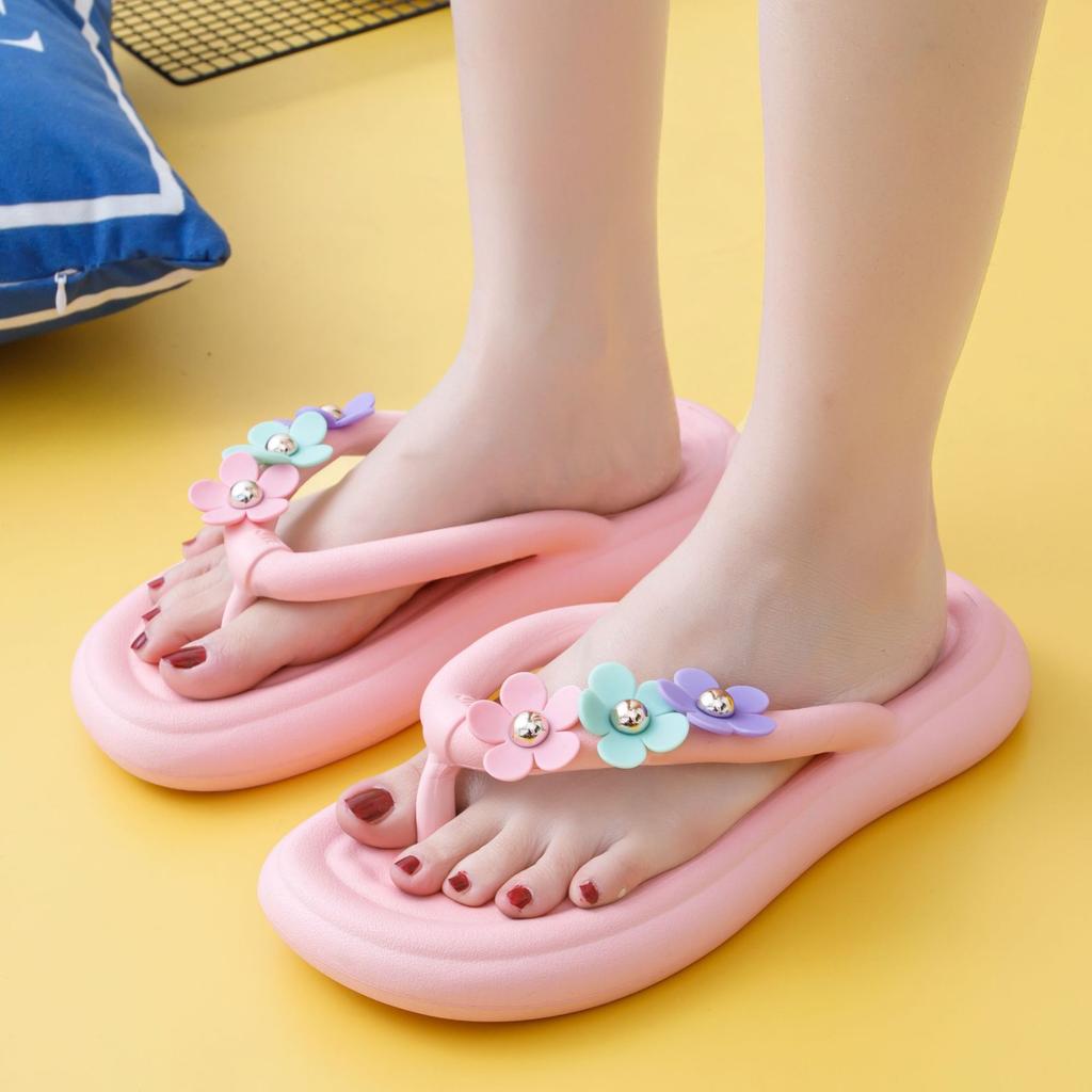 Women Summer Flip Flops Thick-soled Slippers Female 2024 New Summer Outdoor Fashion Non-slip Beach Anti-slip Sandals Slippers