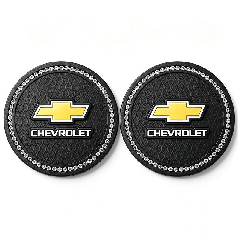 2Pcs Silicone Coaster Car Water Cup Pad Anti-slip Mat Auto Interior For Chevrolet Spark Captiva Cruze Tracker Epica Nubira SS XK2