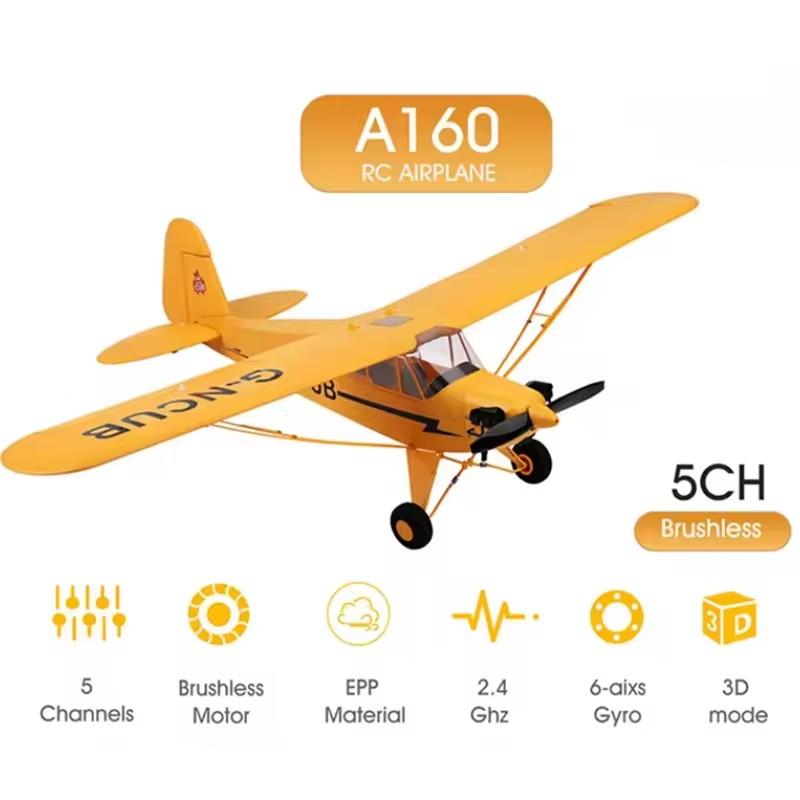 Kid Adult Wltoys A160-J3 Rtf 2.4G Brushless Motor 3D6G Remote Control Airplane Upgraded Cub Ready To Outdoor Fly