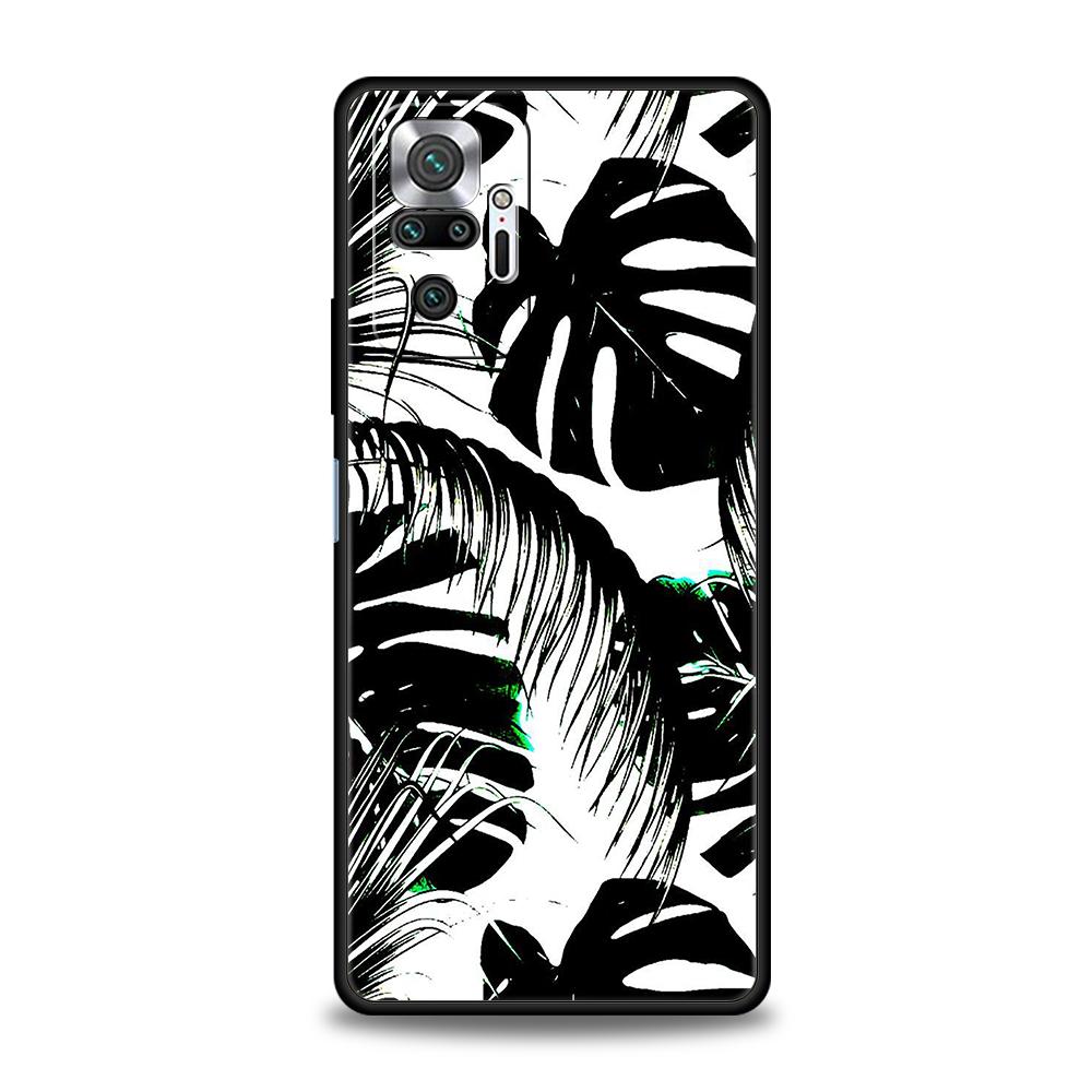 Чехол для телефона 'Листья Монстеры Зеленый' для Xiaomi Redmi Note 14 5G 13 12 10 11 Pro Plus 4G 14C 13C 12C 10C 9C Мягкий ТПУ Чехол