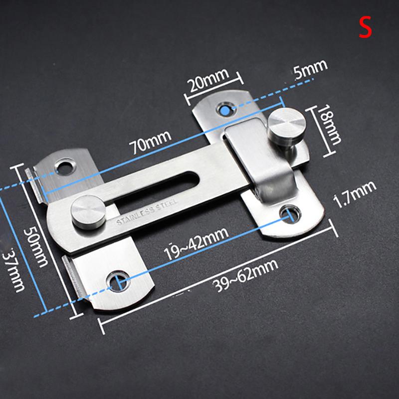 Guard Latch Bolt Sliding Window Door Lock Handle Stainless Steel Safety Chain