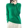 Women Knitted Sweater Round Neck Long Sleeve Ribbed Trim Pullover Sweater Solid Color Loose Hem Knitwear