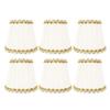6PCS Fabric Lampshades Cloth Pleated Decorative Lamp Replacement Shade Clip On for Table Wall Lamps