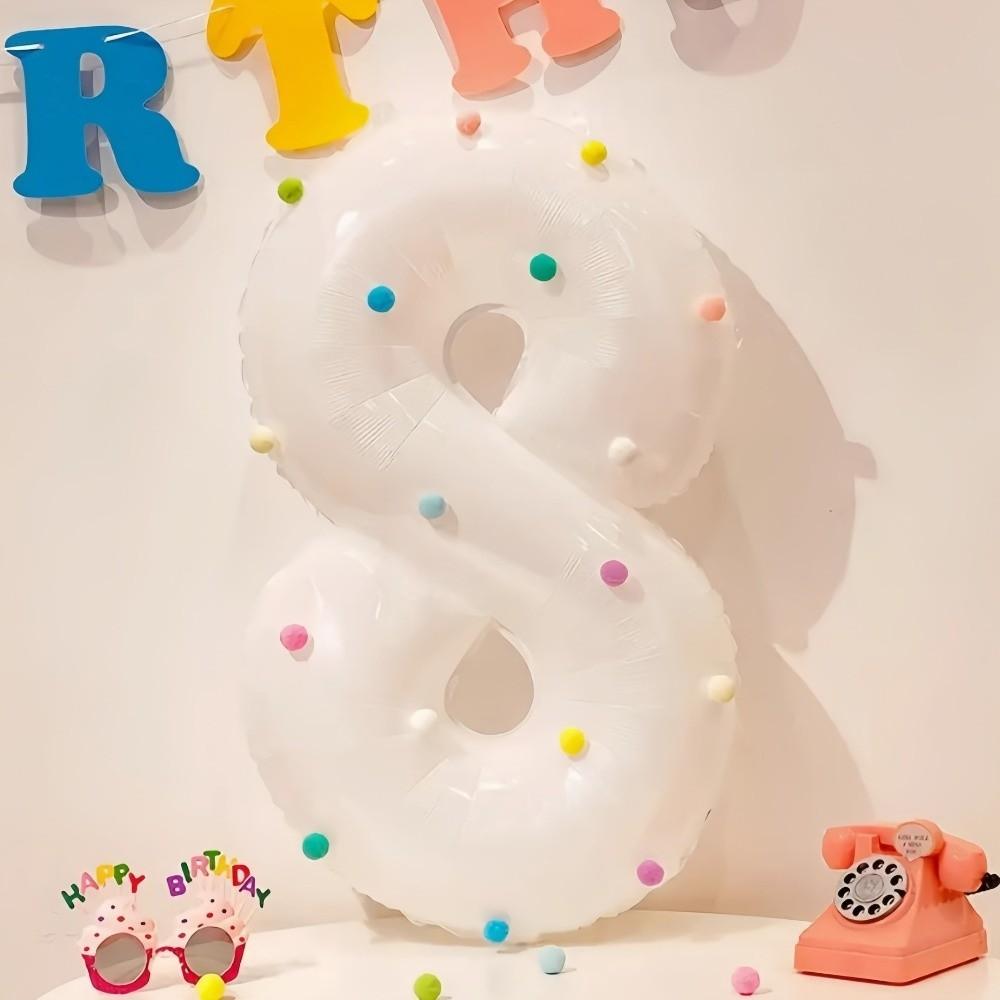 White Number 0-9 Balloons 32 Inch Birthday Party Decorations  Celebrating Birthdays