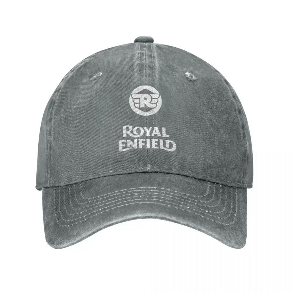 Бейсболки с логотипом Royal Enfield Винтажные потертые джинсовые Кепки-snapback для мотоциклетных гонок Унисекс Летние для улицы Регулируемая посадка