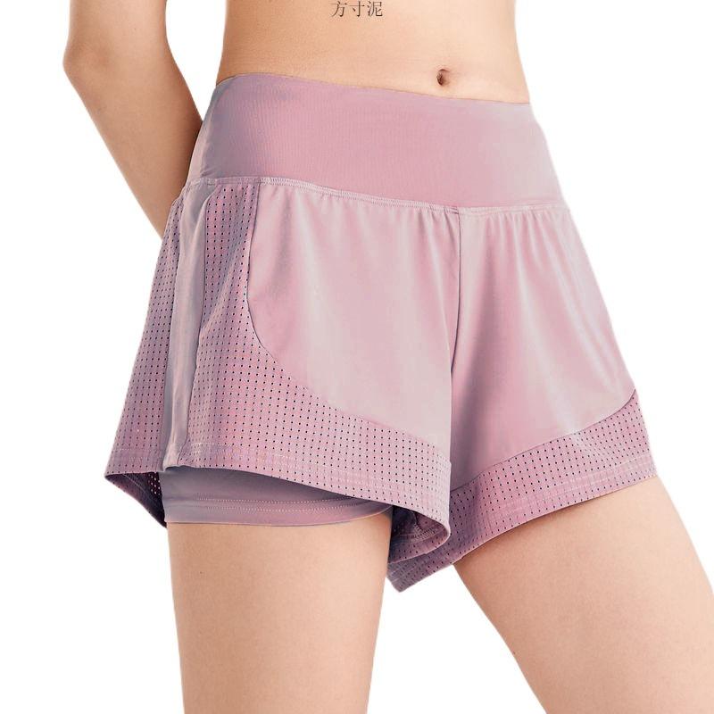 Летние спортивные шорты женские свободные повседневные анти-легкие скоростные сухие с высокой талией для бега и йоги тонкие дышащие