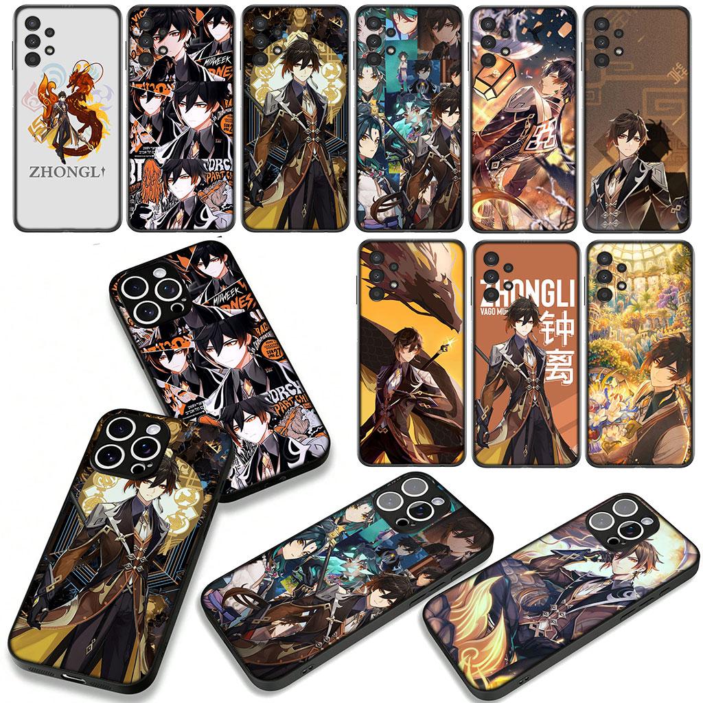 Genshin Impact ZhongLi Zhong Li Phone Cover Case for OPPO A54 A40 A60 A80 A18 A16 A17 A38 A78 A79 A57 A55 A96 A15 A12 Casing