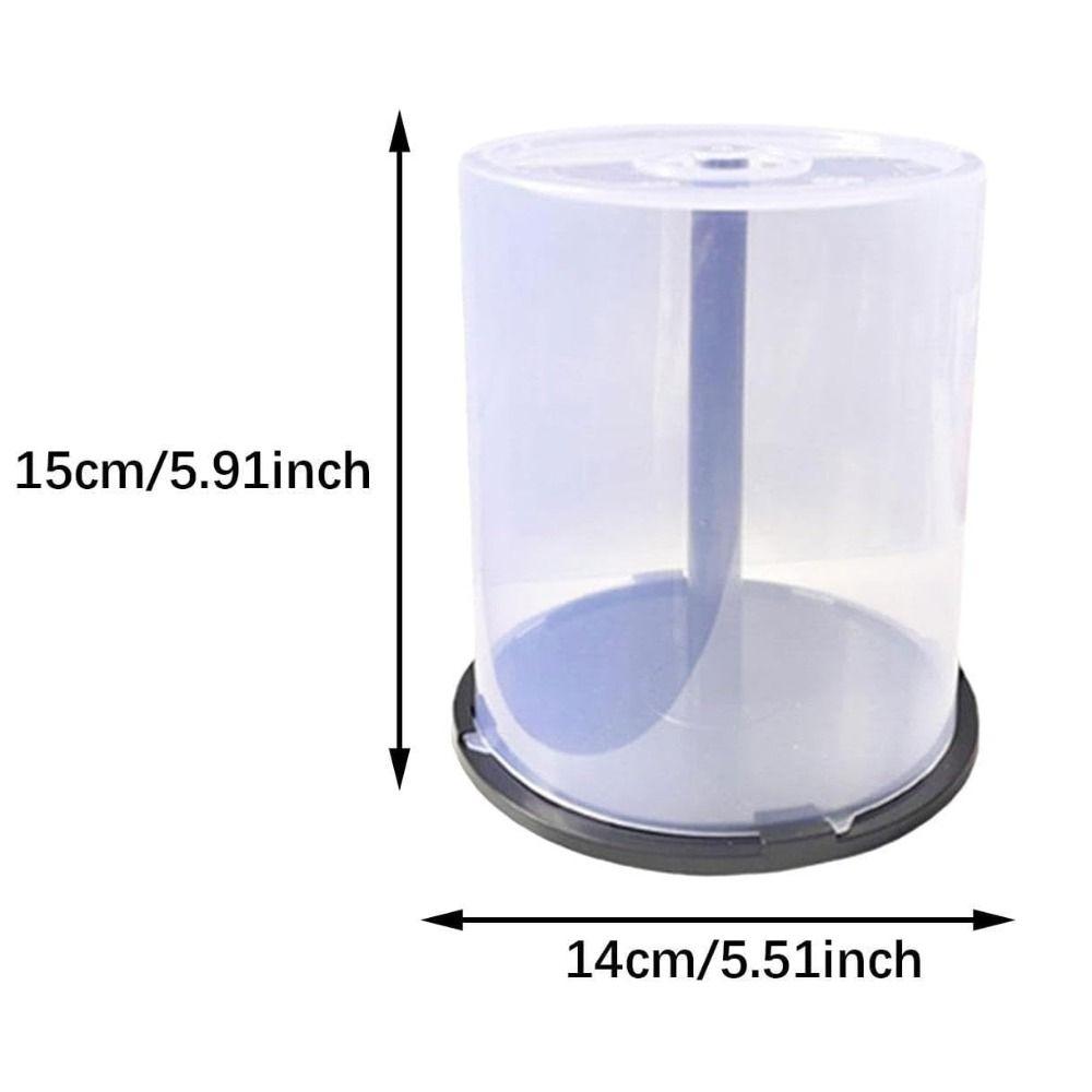 Clear Plastic DVD Storage Bucket Holds 100 Discs Disc Organizer Portable CD Storage Bucket  Home
