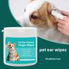 Pet Ear Cleaning Wipes & Finger Sleeves for Cats and Dogs - Ear Mite Removal and Care