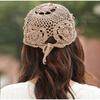 Summer Openwork Hand-crocheted Baseball Cap Breathable Retro Sun Hat Adjustable Versatile Hollow-out Hat for Women Accessories