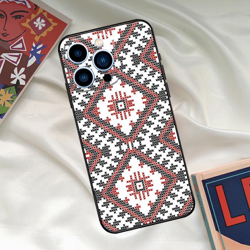 Ukraine Ornament Pattern Phone Case For iPhone 15 14 12 11 13 16 17 Pro Max 15 16 Plus 13 Mini 16e 17 Air Funda Cover