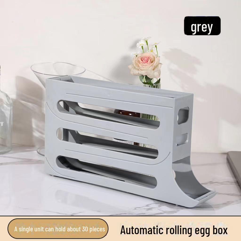 Четырехслойный выдвижной ящик для хранения яиц на дверь холодильника