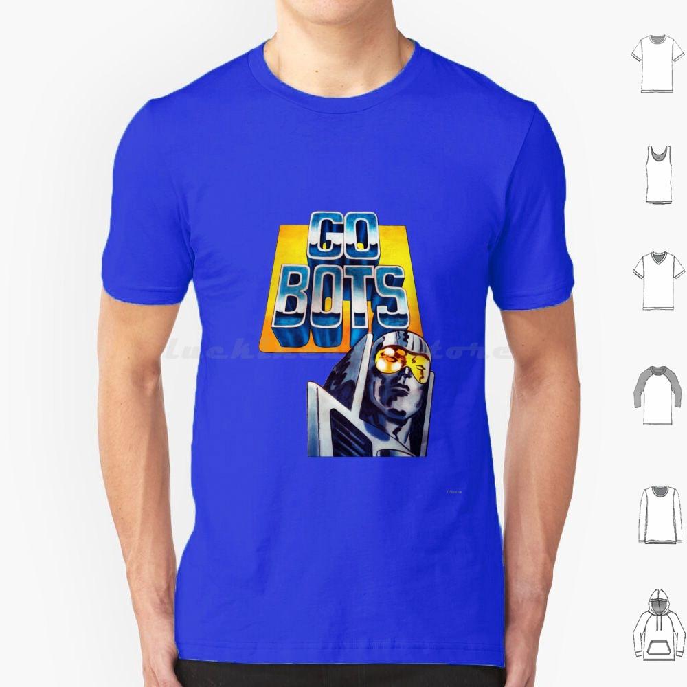 Go Bots View Футболка Хлопок Мужская Женская Печать Своими Руками Go Bots View Gobots Роботы Анимация Мультфильм Игрушки Машины Война Автомобили Оружие